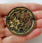 Nouveau Enamel Flower Brooch Vintage Charm