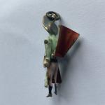 Victorian Enamelled ‘Risqué’ Woman Pendant Charm