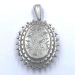 Victorian Sterling Silver Engraved Locket