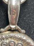 Victorian Silver Book Chain Collar Necklace & Locket