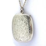 Sterling Silver Antique Locket Necklace