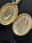 Victorian Silver Book Chain Collar Necklace & Locket