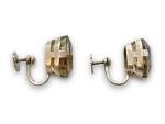 Edwardian Sterling Silver Smoky Quartz Screw-Back Earrings