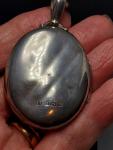 Victorian Silver Book Chain Collar Necklace & Locket