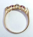 Victorian Gold Ruby & Diamond Half Eternity Ring