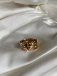 Victorian 18ct Yellow Gold Buckle Ring Size O