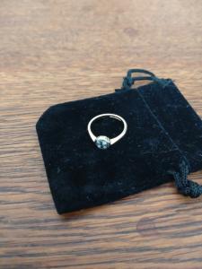 18ct Yellow Gold Antique Diamond Ring, Size I 1/2
