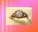 Victorian Diamond Solitaire Ring in 18ct Gold