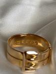 Victorian 18ct Yellow Gold Buckle Ring Size O