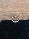 18ct Yellow Gold Antique Diamond Ring, Size I 1/2