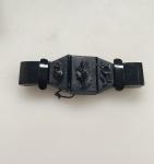 Victorian Whitby Jet Thistle and Orchid Bracelet