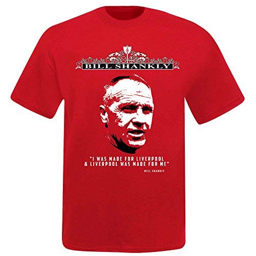 ANFIELD Adults Bill Shankly Liverpool Legend T-Shirt (100% Cotton Sizes S to 3XL) (MEDIUM) by Liverpool FC