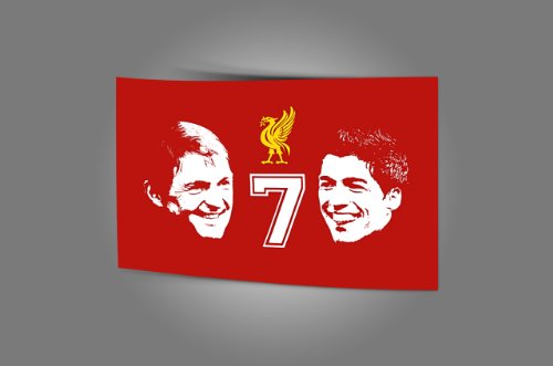 Kenny Dalglish Luis Suarez Number 7 Liverpool Fc Football Gallery Poster Art Picture Print by I Art Box