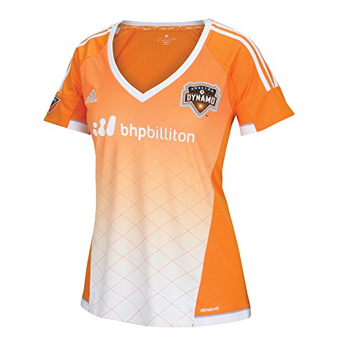 adidas MLS Houston Dynamo Erick Torres #9 Women's Replica Short Sleeve Player Jersey, Orange, Medium