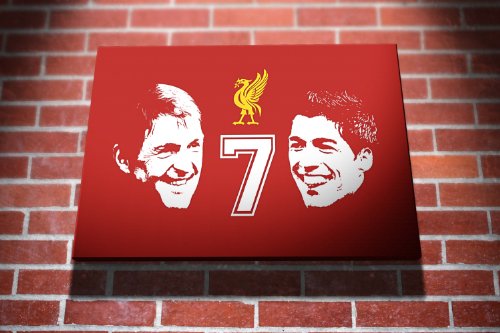Kenny Dalglish Luis Suarez Number 7 Liverpool FC Football Gallery Framed Canvas Art Picture Print