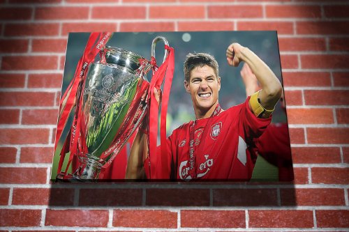 Steven Gerrard Liverpool FC Champions League Football Gallery Framed Canvas Art Picture Print