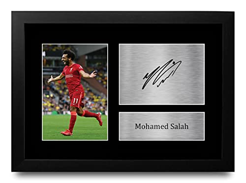 HWC Trading FR Mohamed Mo Salah Gifts Signed A4 Printed Autograph Liverpool Gift Framed Print Photo Picture Display by HWC Trading