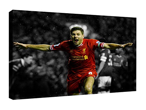 Canvas (9 Sizes in listing) Steven Gerrard Liverpool FC Wall Art Print- Photo/Photograph/Picture/Gift (20 x 15cm/8 x 6inch)