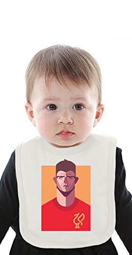 Steven Gerrard Funny Illustration Organic Baby Bib With Ties