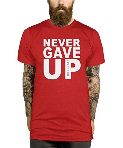 Never Gave Up Liverpool T-Shirt - Champions Football League Mo Barcelona Tshirt Salah - Men Women Kid Madrid 2019 Final Black