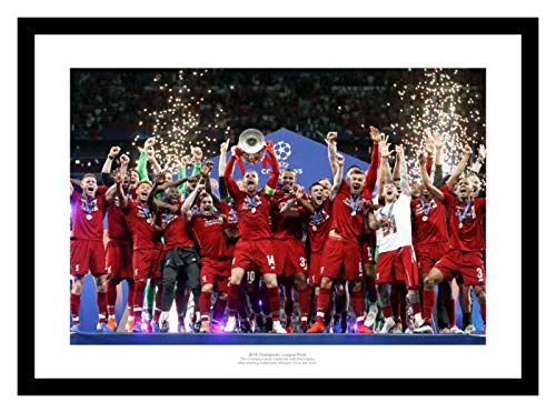 Home of Legends Framed Liverpool FC 2019 Champions League Final Team Photo Memorabilia by Home of Legends