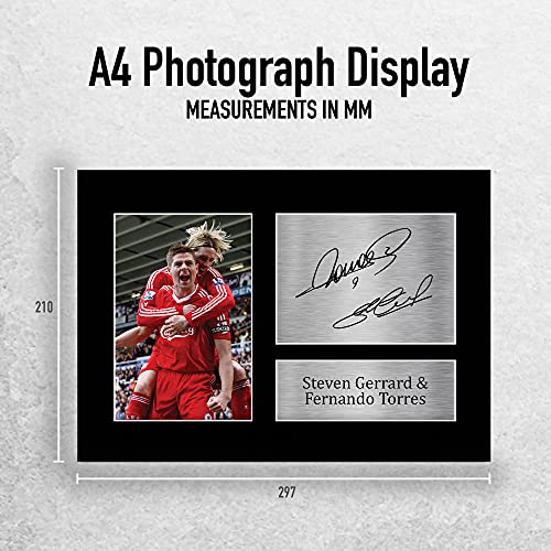 HWC Trading A4 Steven Gerrard & Fernando Torres Liverpool Gifts Printed Signed Autograph Picture for Fans and Supporters - A4 by HWC Trading