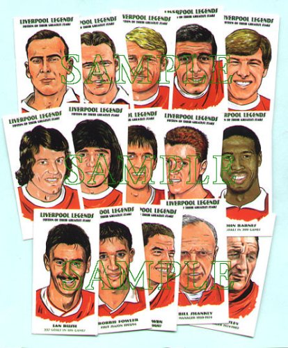 Liverpool Fc Legends Card Set by PHILIP NEILL GRAPHICS