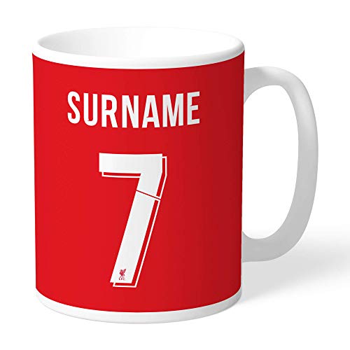 Personalised Sports & Photo Gifts Compatible with Liverpool Back Of Shirt Mug by UR-Inthepaper Limited
