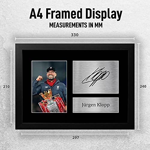 HWC Trading FR Jurgen Klopp Gift Signed FRAMED A4 Printed Autograph Liverpool Gifts Photo Display from HWC Trading