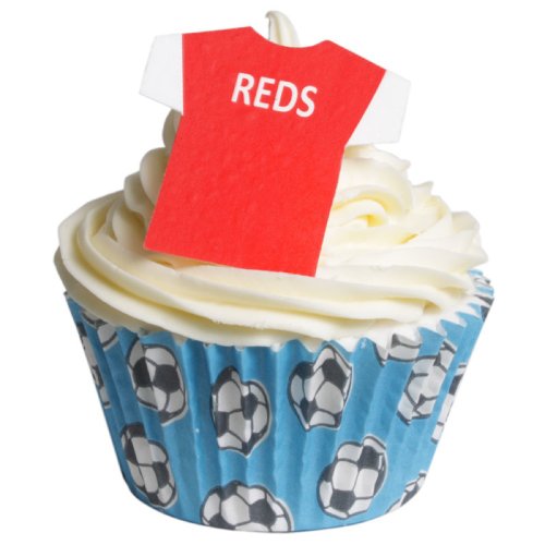 12 Edible Football Shirts Cake Decorations - UK TEAMS. Use the drop down menu to find your team by Holly Cupcakes