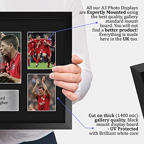 HWC Trading FR A3 Steven Gerrard & Jamie Carragher Liverpool Gifts Printed Signed Autograph Picture for Football Fans and Supporters - A3 Framed by HWC Trading