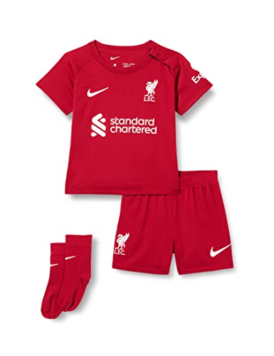 Liverpool F.C. Unisex 2022/23 Season Official Home Game Kit, Tough Red/White, 3-6M from Nike