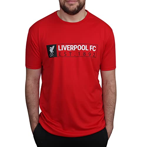 Liverpool FC Official Mens Red Poly Training T-Shirt Merchandise Top for LFC Footie Mad Fans (Medium) from 
