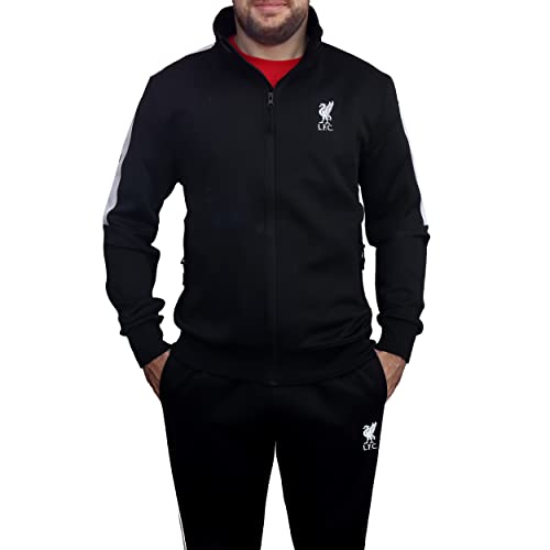 Liverpool FC Offical Black Tracksuit Set Jacket & Bottoms Merch Football Training Merchandise For Footie Mad Fans from 
