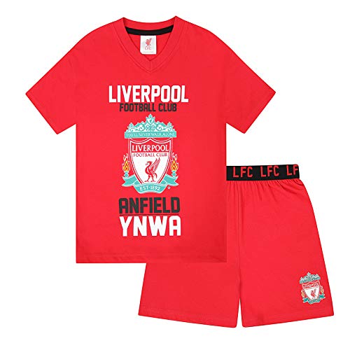 Liverpool FC Official Football Gift Boys Short Pyjamas Red 6-7 Years by Liverpool FC