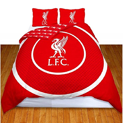 Liverpool Official Reversible Double Duvet Cover Set - Red/White from Liverpool