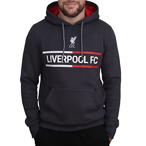 Liverpool FC Official Mens Hoodie Sweatshirt Jumper Merchandise Top for LFC Footie Mad Fans (Anthracite-XXL) from 