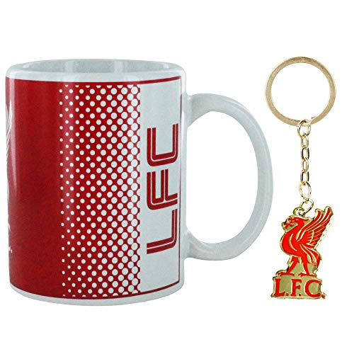 L.F.C Official Liverpool Football Ceramic 11oz Mug & Crest Keyring Gift Set from Liverpool FC