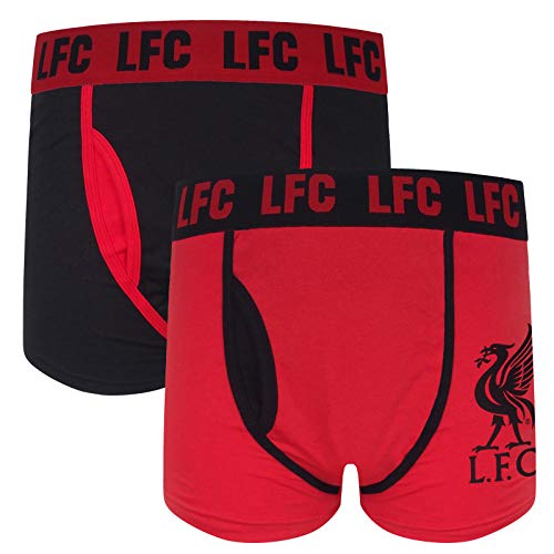 Liverpool FC Official Football Gift Mens 2 Pack Boxer Shorts Red Large by Liverpool FC