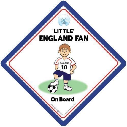 Little England Fan On Board Car Sign Supporters Sign For England Football Baby On Board Sign Style Free Uk Postage England Football by iwantthatsign.com