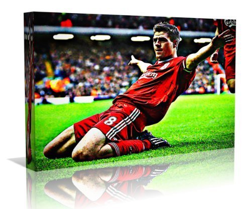 Steven Gerrard Liverpool Fc Pop Art Framed Canvas Art Print - Contemporary Art - Football Art - Framed Ready To Hang - Buy Two Or More Get Free Uk Delivery - Oneblankwall 20 Inch X 24 Inch by One Blank Wall