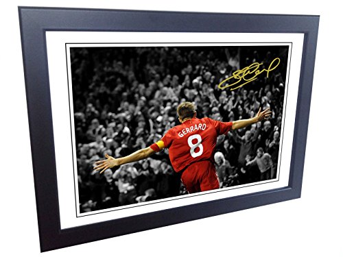 12x8 A4 Signed Steven Gerrard Celebration Autographed Photo Frame Photograph Picture Gift by kicks