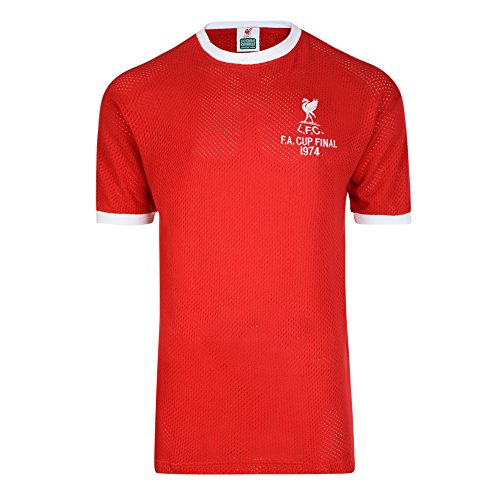 Official Retro Liverpool FC 1974 FA Cup Final Airtex Retro Shirt 100% COTTON from Score Draw