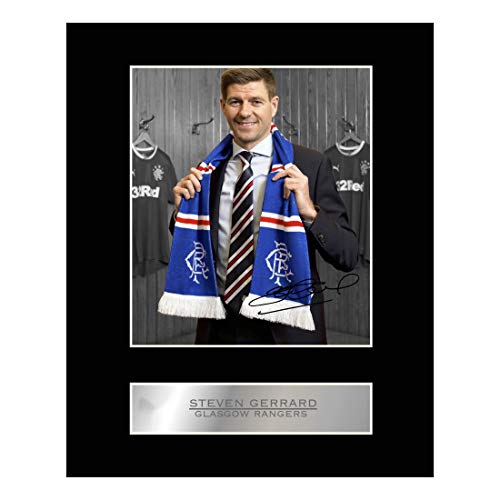 Steven Gerrard Mounted Photo Display Glasgow Rangers by Iconic pics