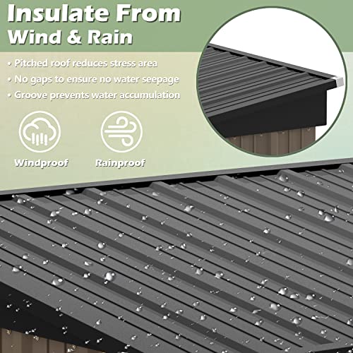 Devoko 5x3 FT Lockable Metal Garden Storage Shed