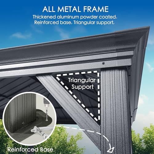 Kozyard Alexander 10' X 12' Metal Gazebo