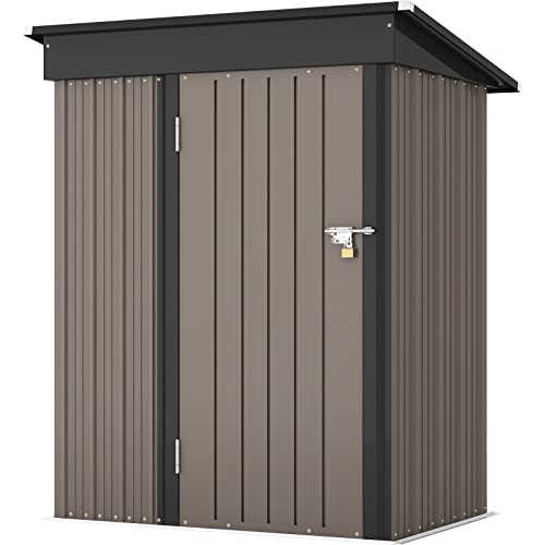 Patiowell 5x3 FT Outdoor Storage Shed, Brown