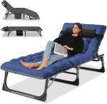 Adjustable Folding Lounge Chair for Pool, Patio, Beach