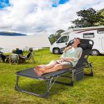 Adjustable Folding Lounge Chair for Pool, Patio, Beach