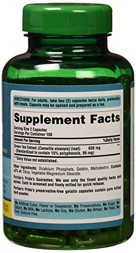 Puritan's Pride Green Tea Extract 315mg, 200 Capsules